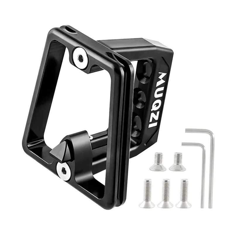 Bolsa frontal plegable para bicicleta, soporte de bolsa de bloque para bicicleta Brompton Dahon, adaptador de montaje, accesorios para bicicleta de ciclismo: Blanco