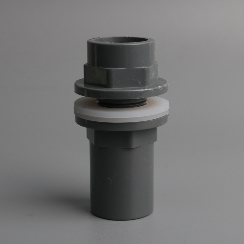 1pc up-cloud pvc 40mm stik til akvariet afløbsrør tilbehør akvarie drænsystem fittings 1 1/4 tommer gevindsamling: Grå
