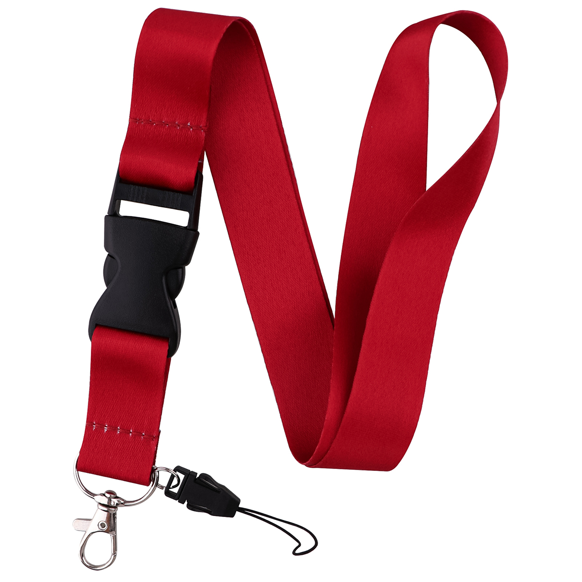 Pure Color Neck Strap ID Holders Lanyards Keychain Student Badge Holder Hang Rope Lariat Lanyard Mobile Phone Accessories: Dark purple