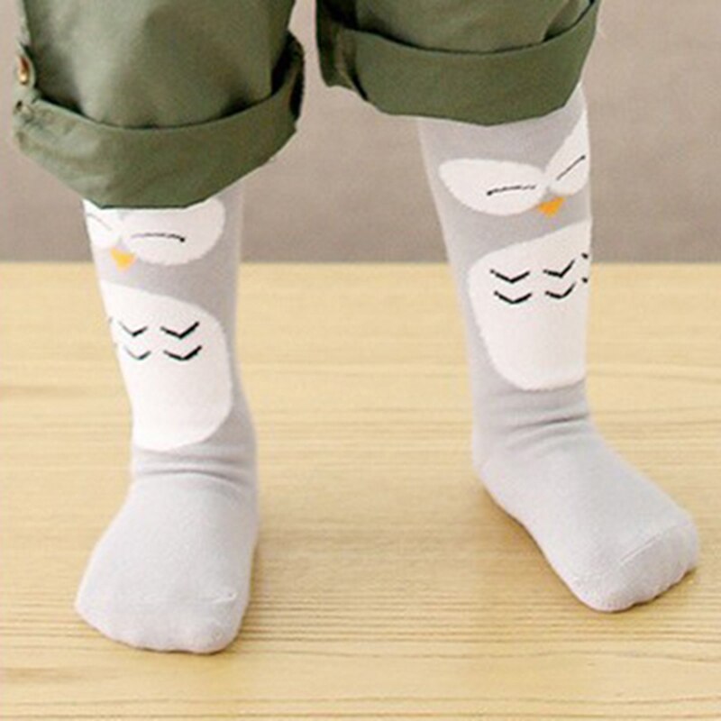 Hylidge Leuke Cartoon Baby Knie Sokken Lente Zomer Kinderen Kids Lange Sokken Veelkleurige Meisje Jongens antislip Vloer Sokken: Owl / 24M