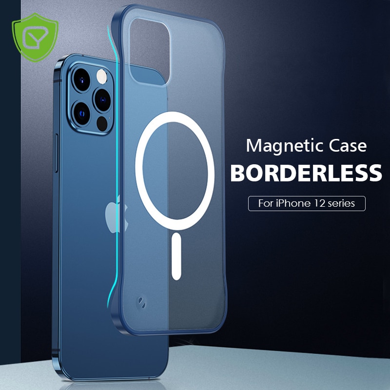 Magnetic Wireless Charging Case For iphone 12 Pro Max Ultra thin No Bumper with No Fingerprint Matte Back Cover 12 mini