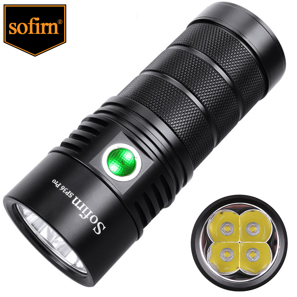 Sofirn SP36 Pro Anduril 4 * SST40 potente linterna LED de 8000LM USB-C recargable 18650 linterna súper brillante