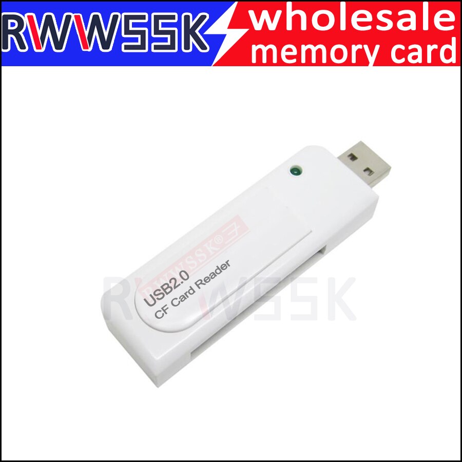 LED High Speed CF Card Reader Compact Flash USB 2.0 for Machine Tool PC Computer Laptop CNC Reader Adapter: WHITE