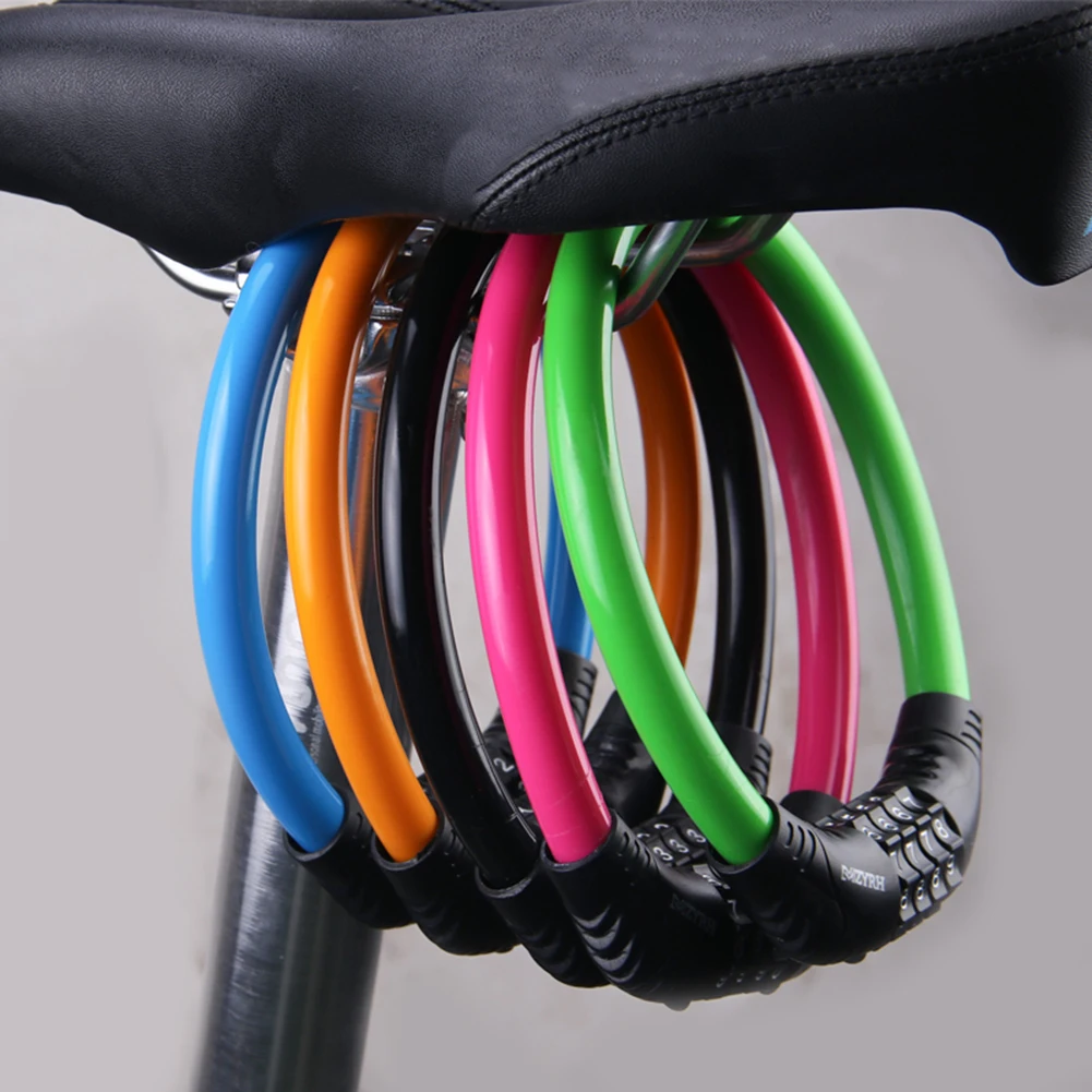 Bicycle Safety Helmet Lock Password Rope Steel Wire Lock Mountain Bike Backpack Lock Portable Combination