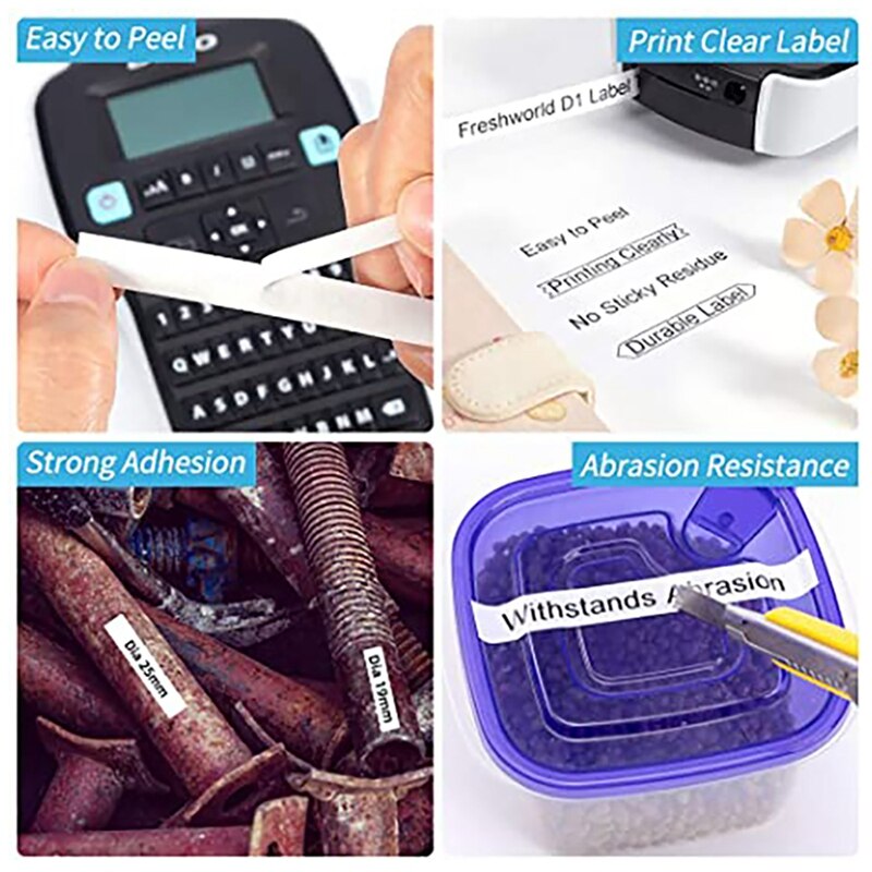 Ruban d&#39;étiquettes Flash pour imprimante, 8 paquets de 12mm, pour DYMO LM-150 160 LM-210D LM-280 LM-350 LP-150 LP-350 PL200