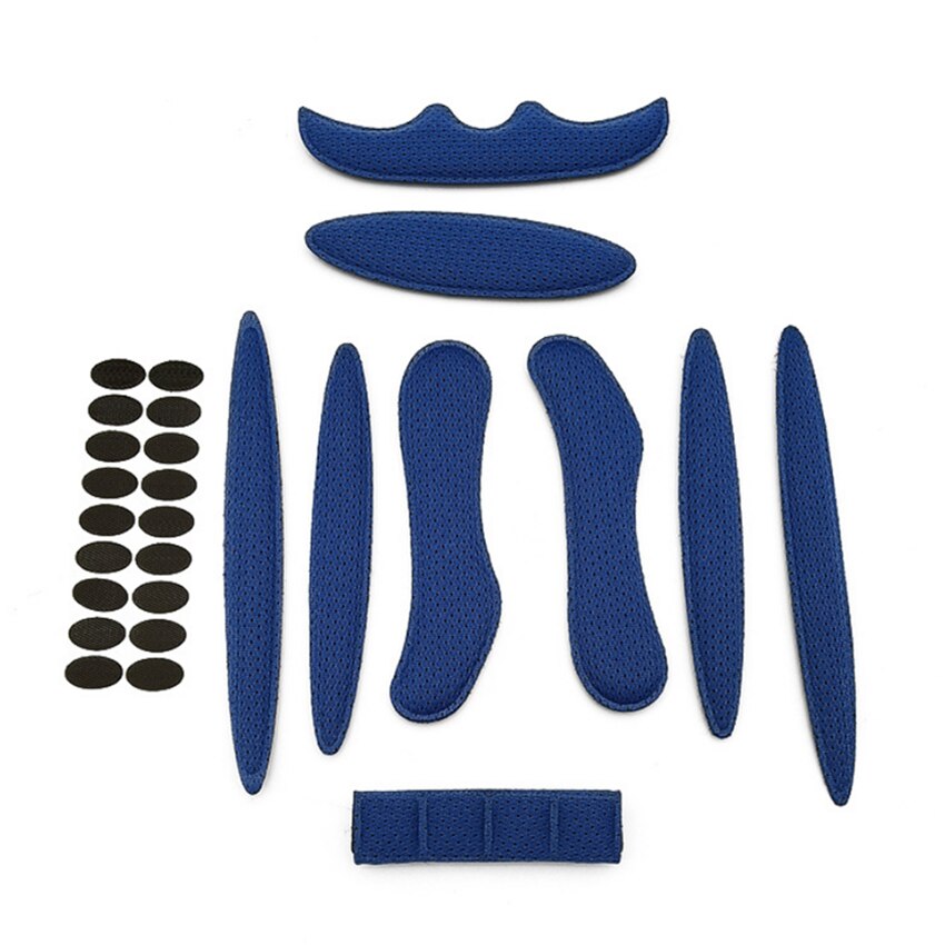 27 Stks/set Universele Helm Inner Padding Foam Pads Kit Verzegelde Rode Spons Outdoor Sport Fietsen Motorcycle Fiets Accessoires: Blauw