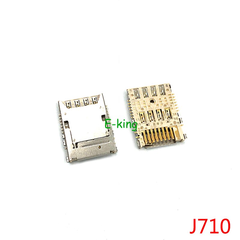 10Pcs Voor Samsung Galaxy J7 J710 Sim Kaartlezer Houder Connector Socket Slot Flex Kabel Reparatie