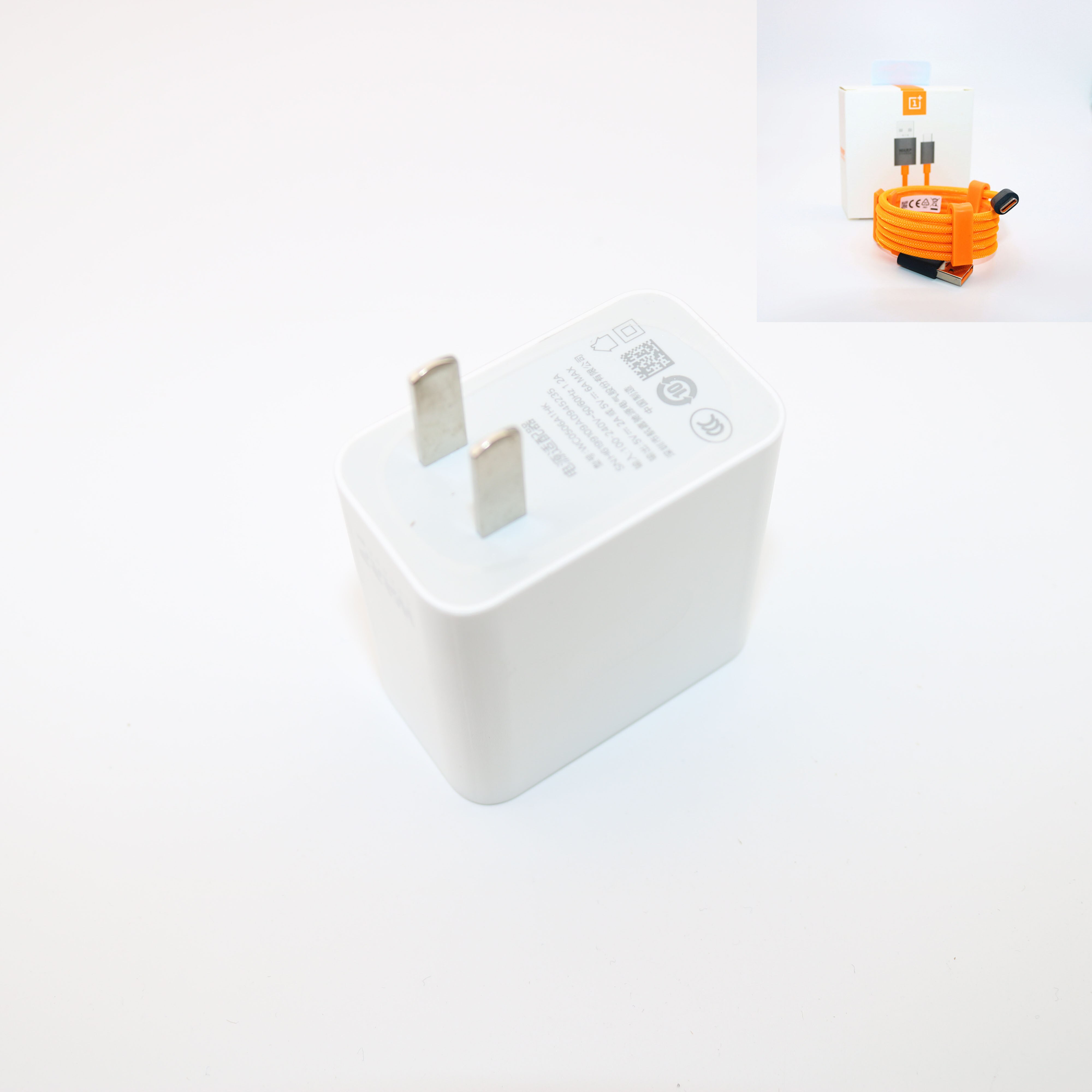 Original oneplus 7 t pro carregador 30w adaptador de alimentação um mais 7 pro ue/eua warp carga 5 v/6a 30 carregador 6a usb tipo c cabo: US orange Cable Box