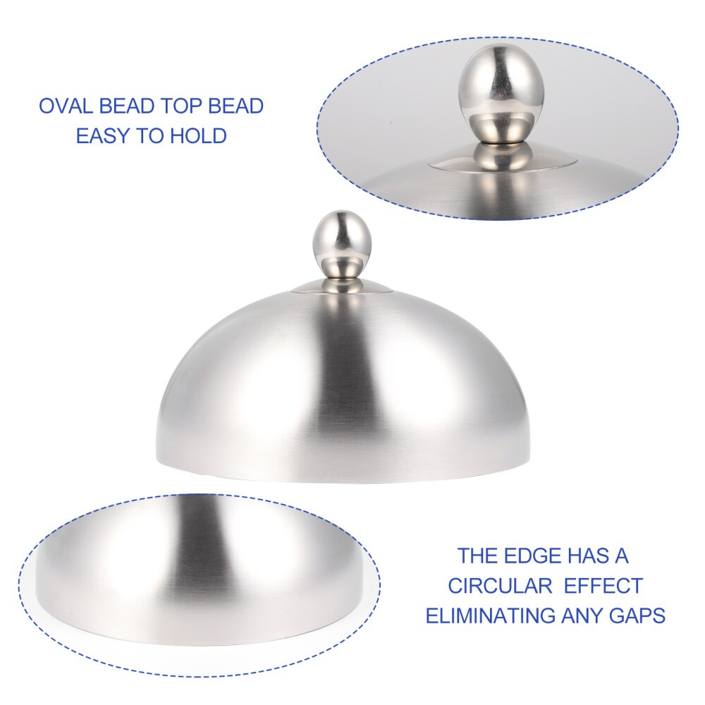 1pc Stainless Steel Steak Cover Dome Dish Lid Anti Oil Splashing Food