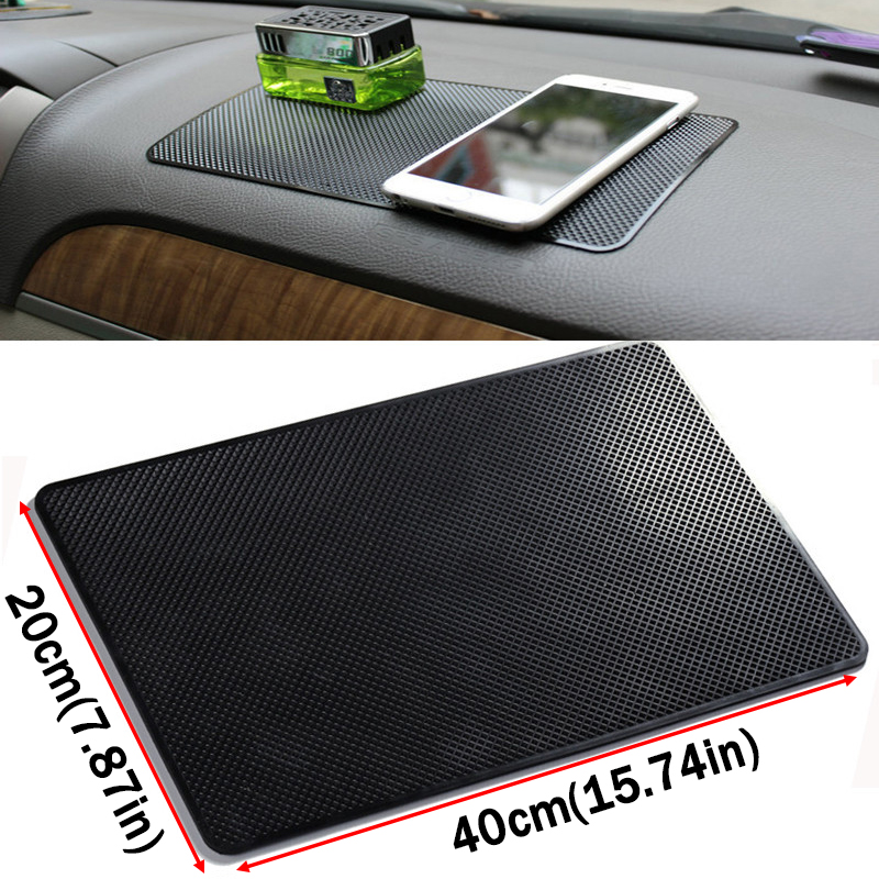 40x20cm Big Car Sticky Anti-slip Mat Car Dashboard Pad Heat Resistant Non-Slip Mat Car Dashboard Sticky Pad Adhesive Pads: Brown
