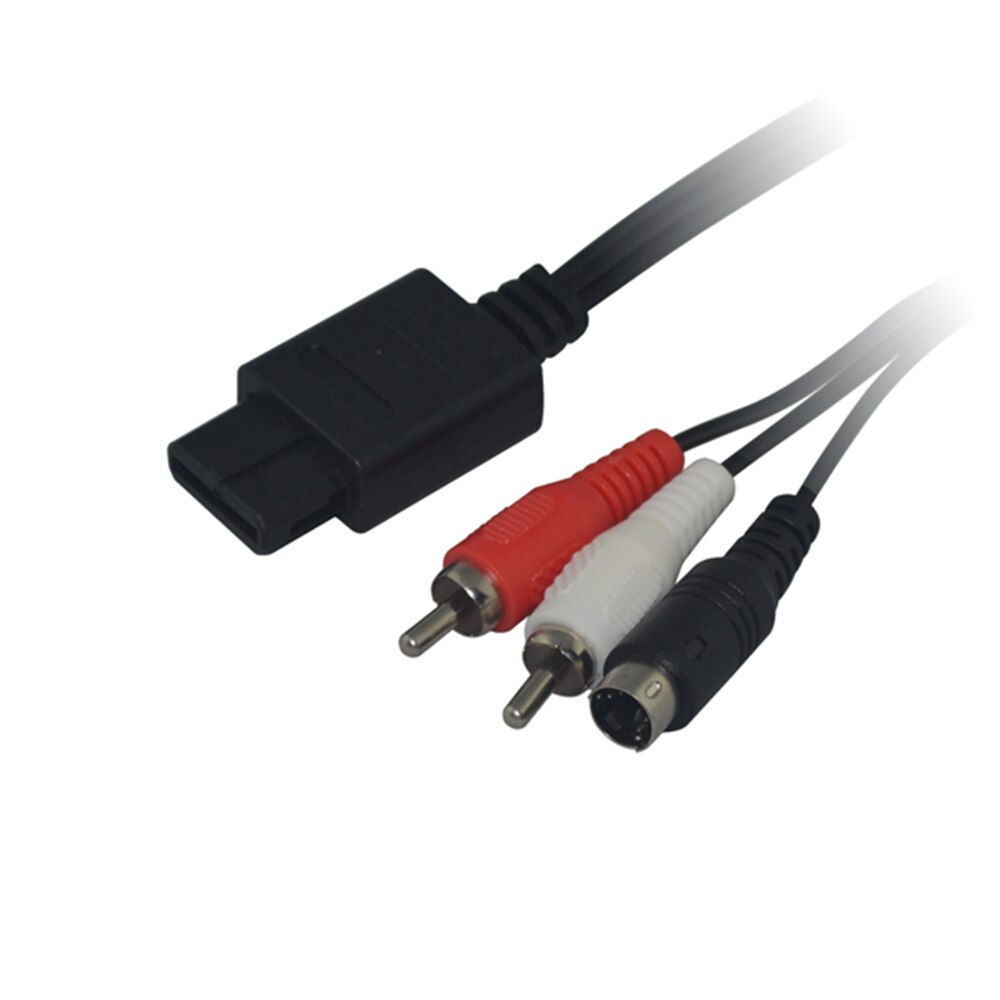 S-Video Cable 2RCA AV Cord cable for N64 for SNES for GameCube GC