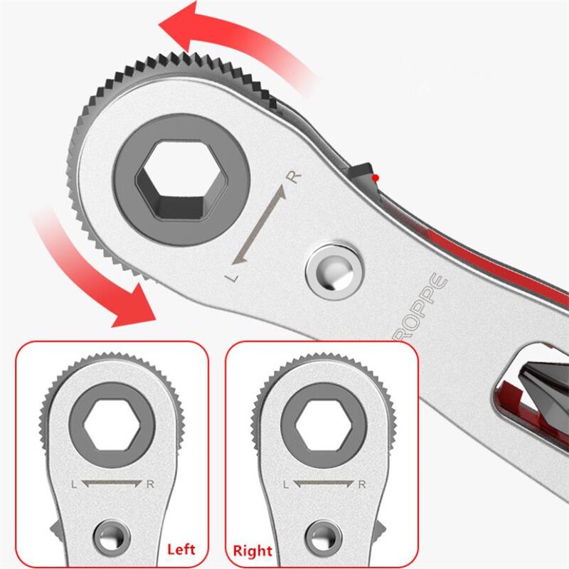 BROPPE Upgrade 36 Teeth Two-way Ratchet Screwdriver Multi-function Turning Right Angle Screwdriver Set Used For Narrow Space