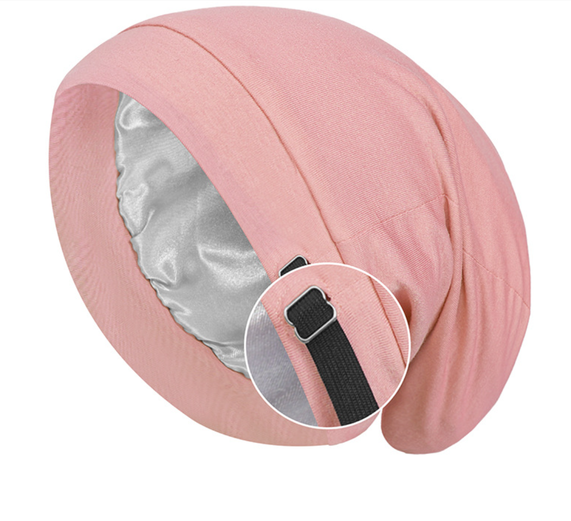 Cappello a cuffia foderato in raso per donna uomo morbido elastico regolato berretto da notte in raso treccia riccia cura dei capelli turbante setoso berretto da notte: giallo