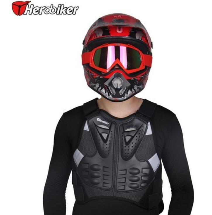 HEROBIKER Motocross Racing Armor motorcycle jacket protection for the body with a reflective strip black armor motorcycle