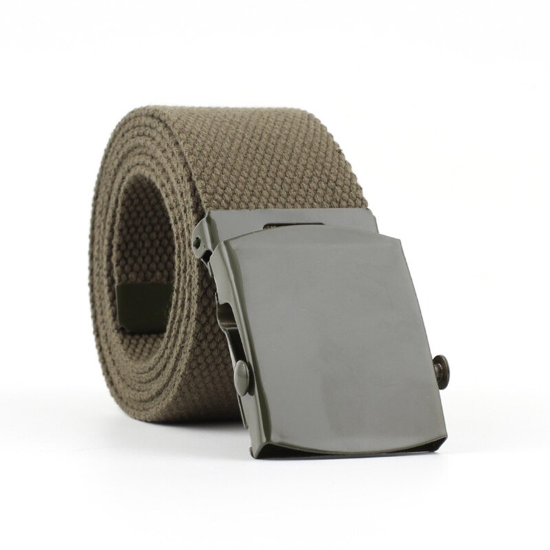 Gul lærred bælte automatiske børnebælter til kvinder piger hvid let sort bælte søde harajuku bælter til jeans lange: Hærgrønt bælte