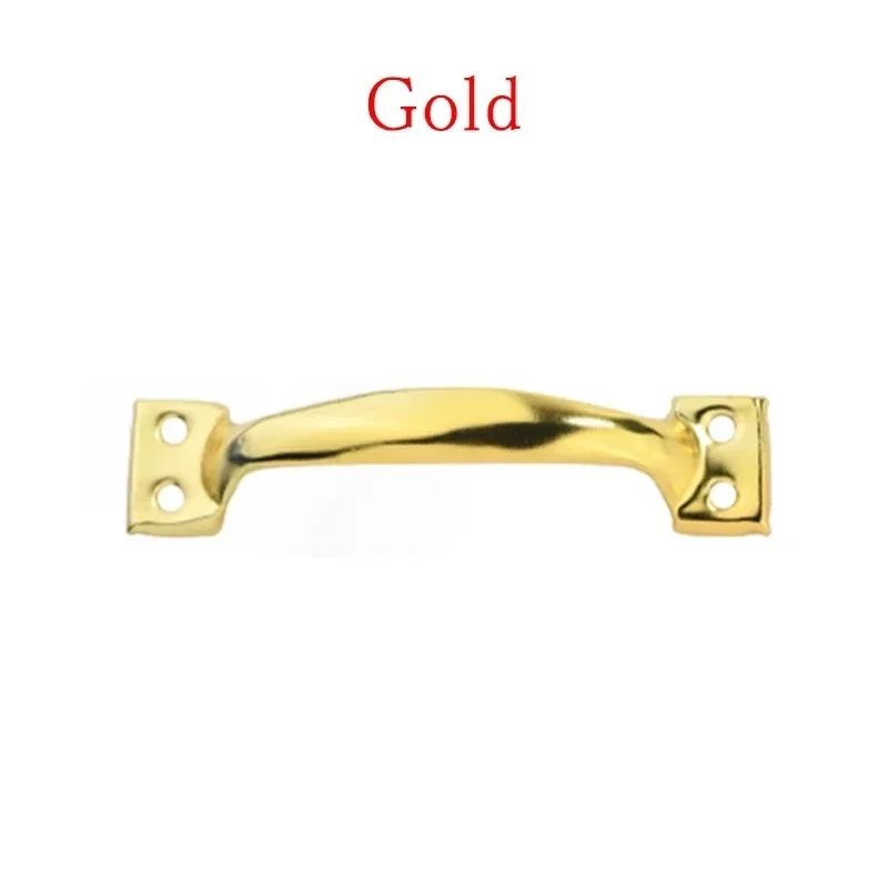 4/6 Inches Barn Door Handle Iron Pull Handles with Screw Balcony Sliding Door Pulls Heavy Duty Wooden Closet Cupboard Gate Knobs: 150mm / Champagne