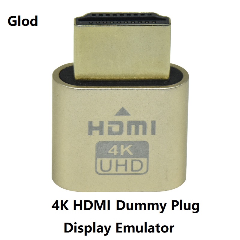 4K HDMI Dummy Plug DP VGA DVI Mini DP Display Emulator Virtual Monitor Headless Display Adapter EDID Emulator EDID Headless: Orange