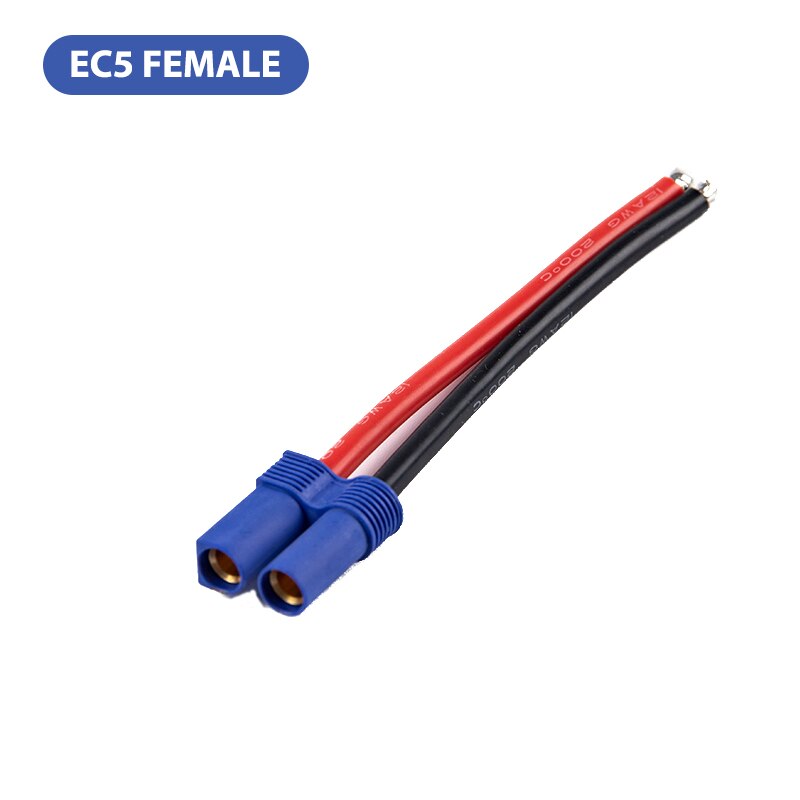 Connecteur mâle/femelle EC2/EC3/EC5, câble en queue de cochon, fil de Silicone, batterie RC Lipo, offre spéciale,: EC5 male