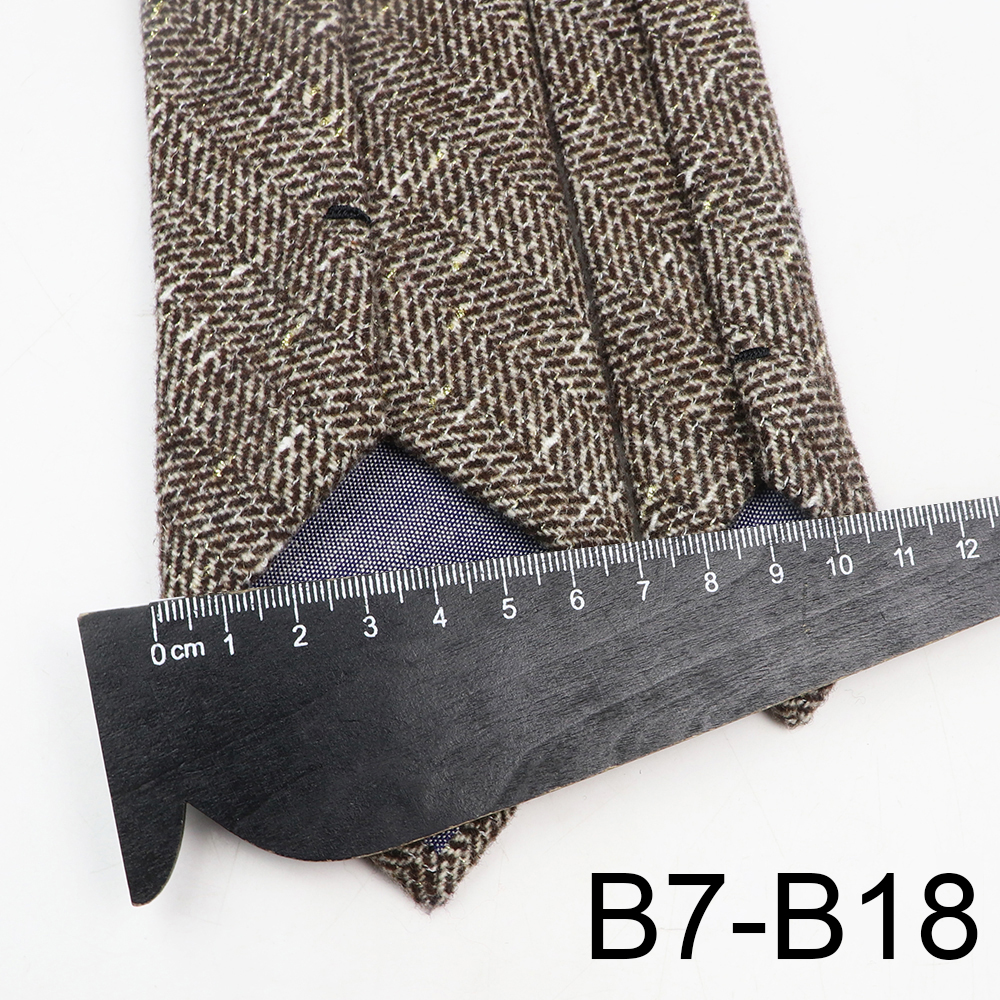 Cravate élégante en laine pour hommes, faite à la main, rayée, couleur kaki, col en coton, pour mariage, fête d'affaires, costume, chemise, accessoire