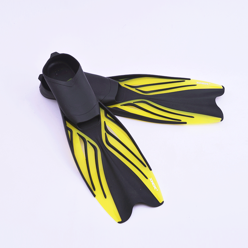 Duiken Vinnen Zwemmen Gratis Duiken Lange Vinnen Siliconen Flippers Snorkeluitrusting: YELLOW / XL(45-46)