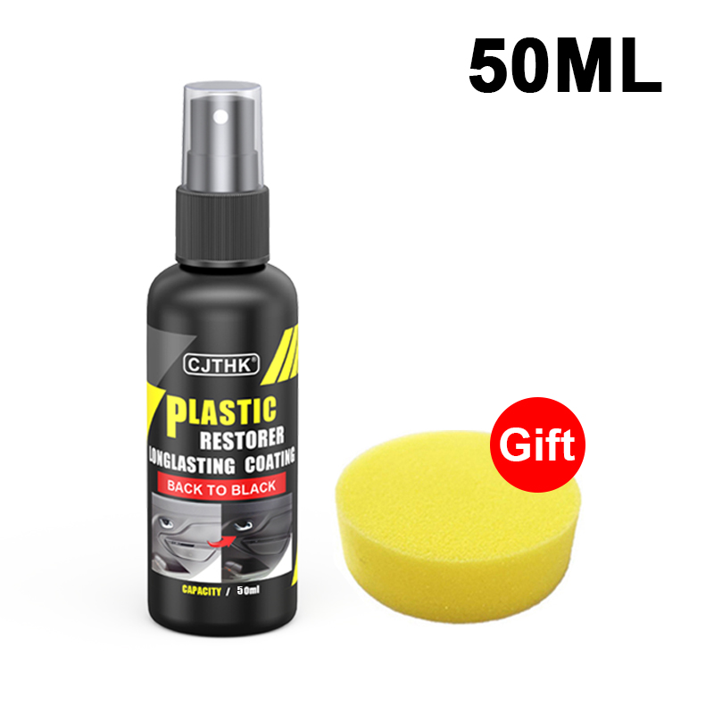 Restaurador de plástico para coche, productos de limpieza de coche con brillo negro, restauración de cuero y plástico, renovador de revestimiento de reparación y pulido automático
