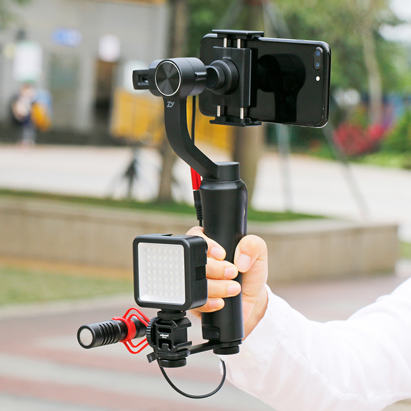 Ulanzi PT-3 Triple Heißer Schuh Mount Adapter Mikrofon Verlängerung Bar für Zhiyun Glatte 4 DJI Osmo Tasche Gimbal Zubehör