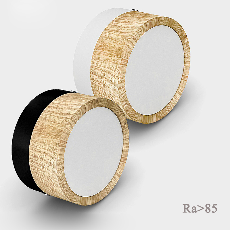 Surface Mounted 5w 12W LED downlight 7W 9w Ceiling Lamps wood painted cob led spot lights 220V recessed Lights Indoor lighting