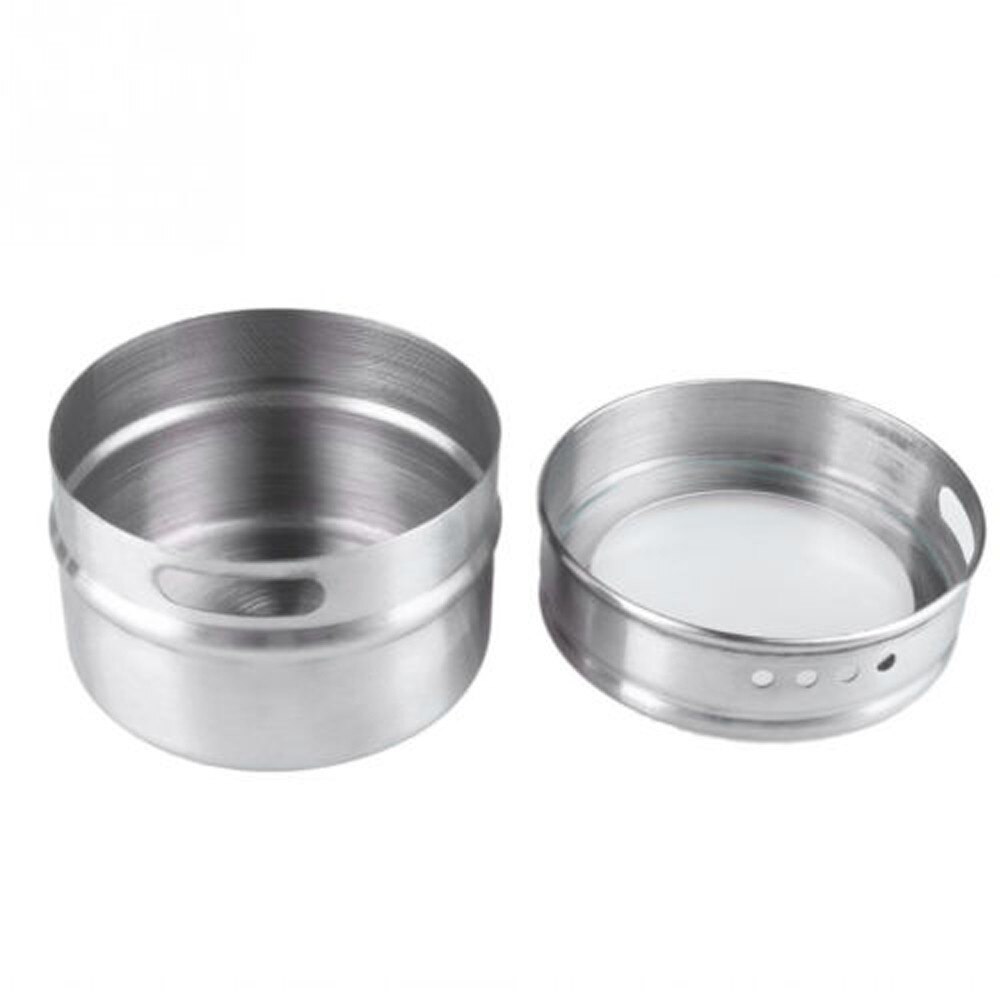 Stainless Steel Spice Storage Jar Tins Container With Rack Holder Seasoning jar Pepper Bottle Stainless Steel Seasoning Bottle