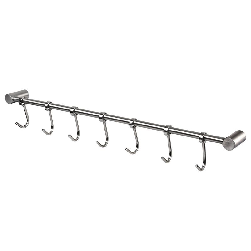 Kitchen Rail Rack Wall Mounted Utensil Hanging Rack Stainless Steel Hanger Hooks for Kitchen Tools Pot Towel: 10 Sliding Hooks