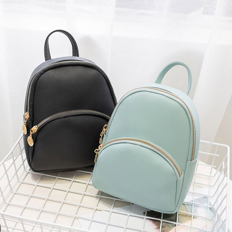 Mini Backpack female PU Leather Shoulder Bag For Teenage Girls Kids Small Female Ladies School Backpack