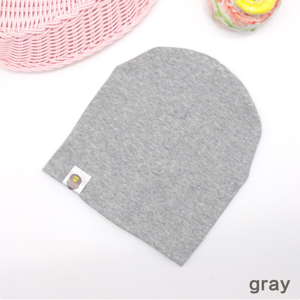 Hat Novelty Hip Hop Baby Street Dance Cotton Spring Autumn Scarf Boys And Girls Solid Color Children Warm Winter Cap: gray