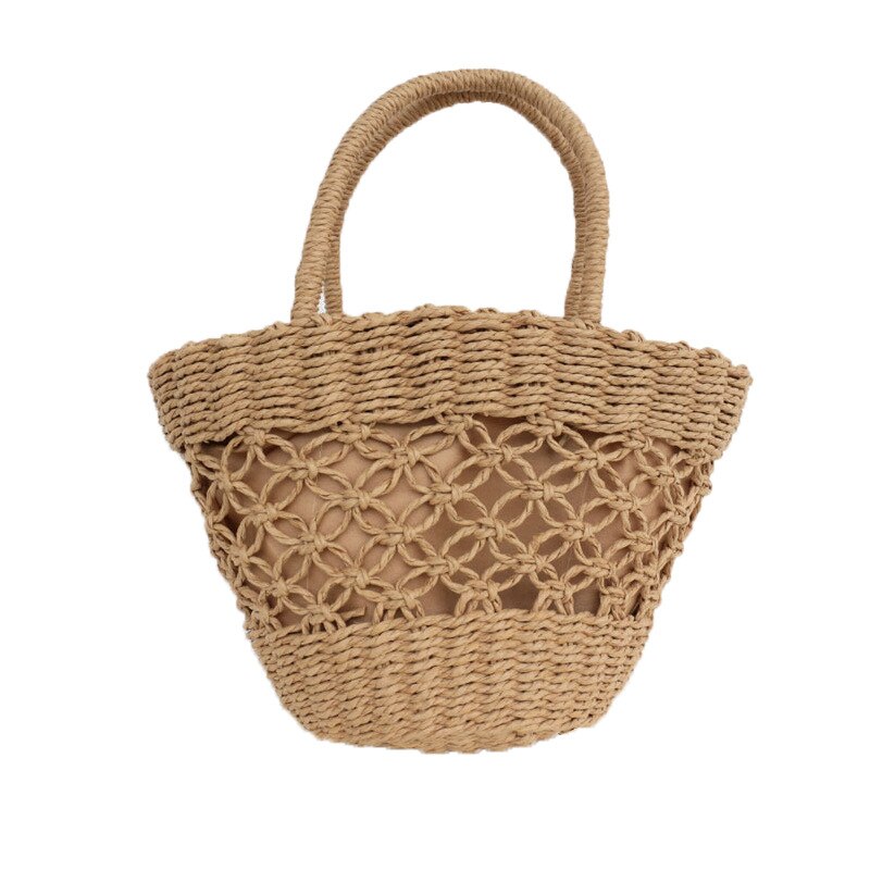 Vrouw Handtassen Stro Zomer Tassen Voor Vrouwen Geweven Tote Breien Grote Capaciteit Strand Reizen Emmer Shopper Schouder Vrouwen Tas
