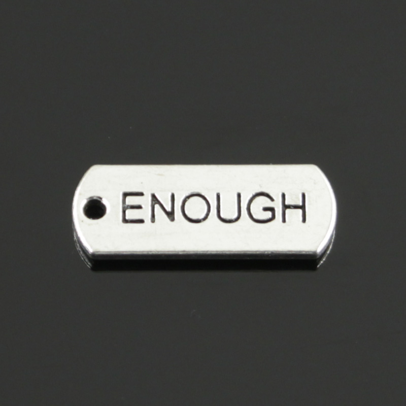 10 stücke Charms für immer glauben hoffen brave liebe gesegnet glauben traum fearless familie 21x8mm Tibetischen Silber DIY antike Anhänger: enough