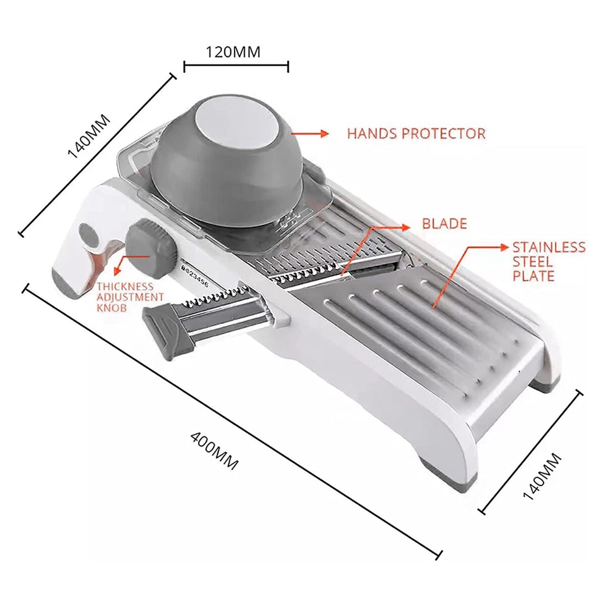 Kitchen Mandolin Slicer Adjustable Stainless Steel Mandolin Vegetable and Fruit Slicer
