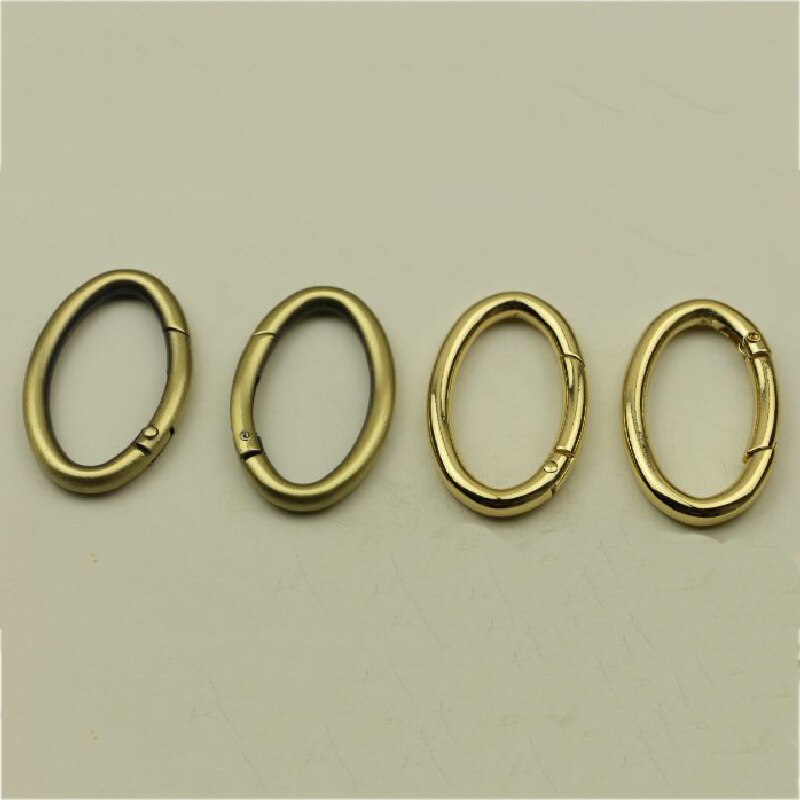 2 stk metallport fjær oval ringe spenner klips karabiner vesker håndveske krok lærveske stropp spenne karabinkrok bag tilbehør