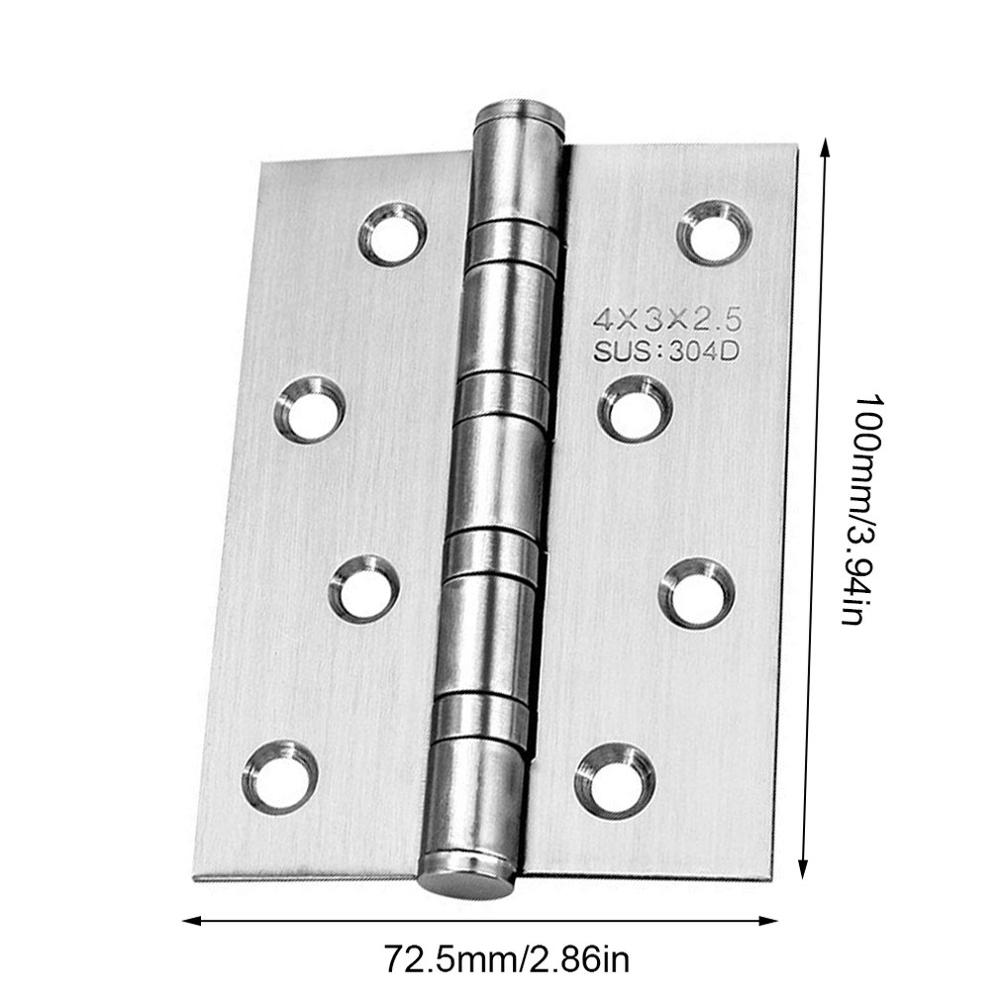 Wood Door Exquisitely Durable Stainless Steel Free Slot Bearing Thickened Mute Sub-door Hinge: 2