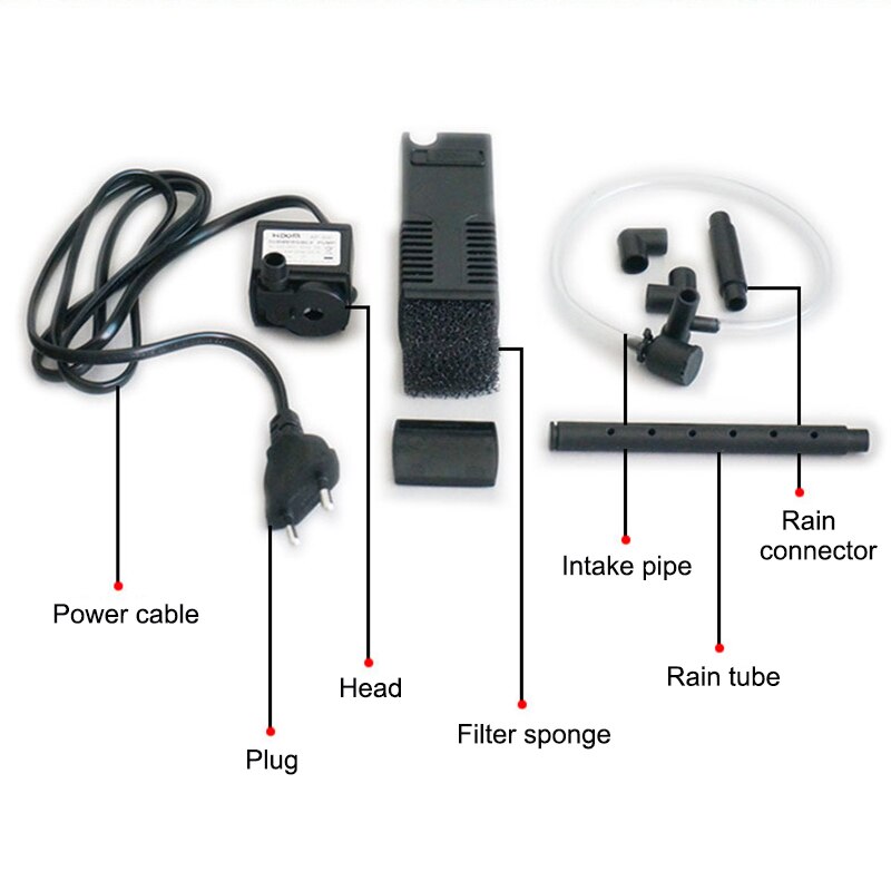 Aquarium Internal Fish Turtle Tank Filter Pump Submersible Reptile Frog Low Level Water NIN668