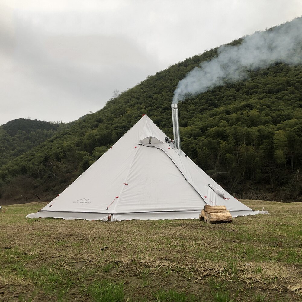 Tryhomy Tent Kachel Gat Jack Brandwerende Brandwerende Kachel Schoorsteen Pijp Jack Kit Accessoires Canvas Tipi Tent Kachel Jack