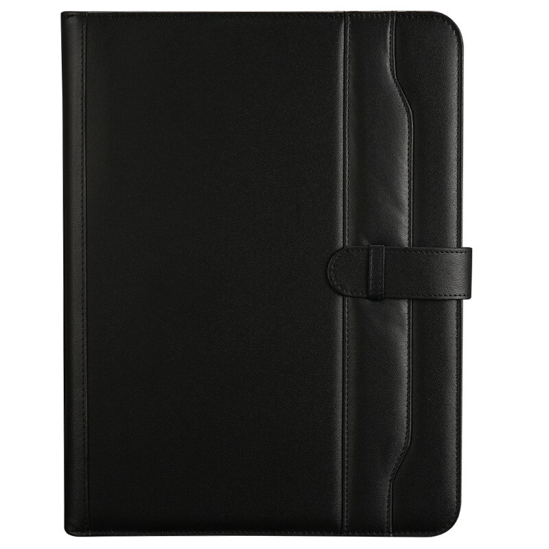 File Organizer Portfolio Folder Document Bags PU Leather Notepad Multi-function Card Holder Pen File Clip Calculator Memo