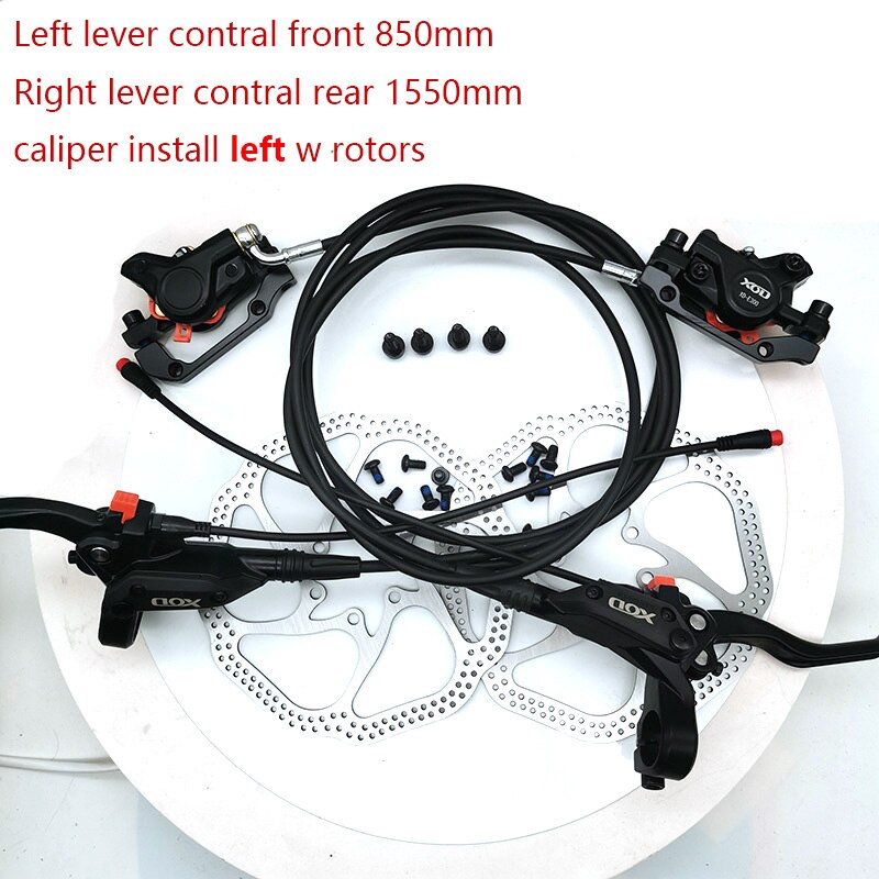 E-Bike Scooter Hydraulic Disc brake Set Electric bike Ebike 2pin plug cut power off Bicycle oil Brakes left right front rear