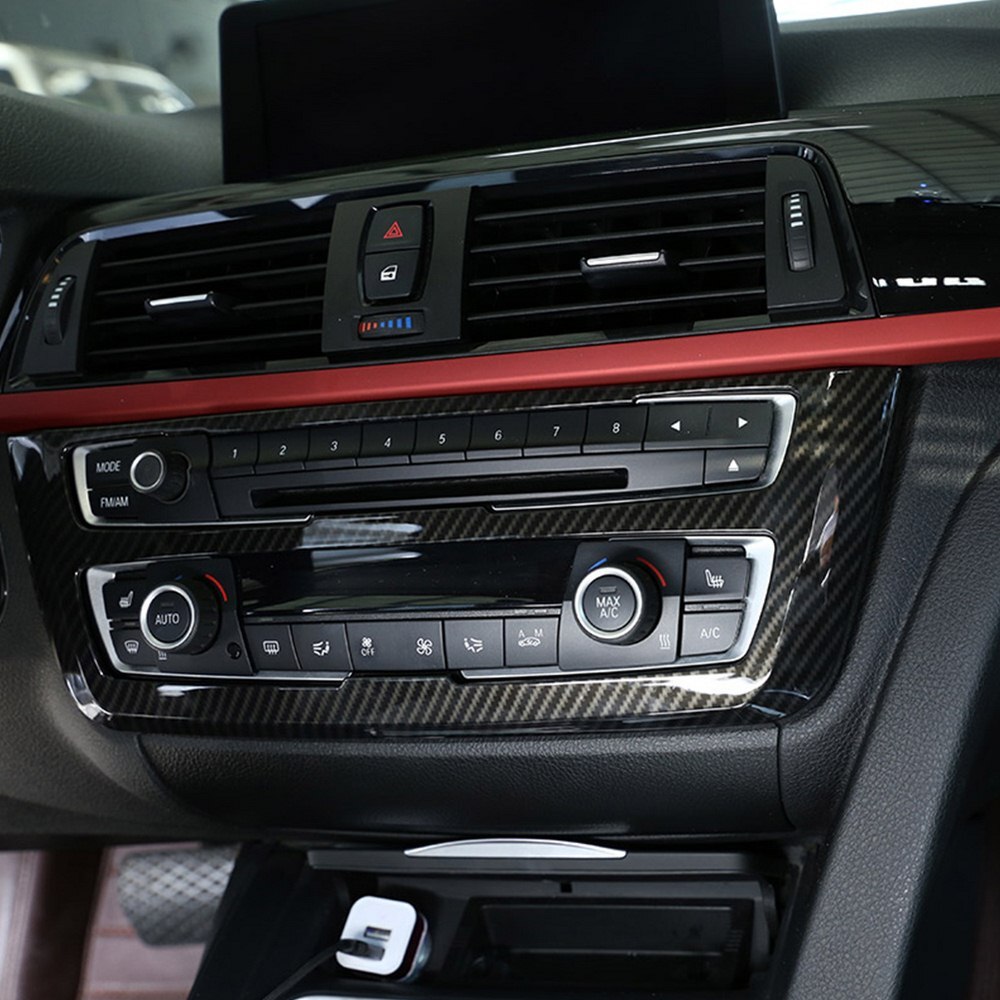 Broco Carbon Fiber Art Center Console CD-Panel Trim voor BMW X1 F48 2016-2019 Broco Carbon Fiber Art Center Console CD-Panel Trim voor BMW X1 F48 2016-2019