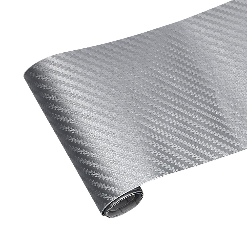 Yosolo automotive interiør klistermærke bil styling vinyl wrap film 3d bil klistermærker decals kulfiber bil dekoration tilbehør: Grå