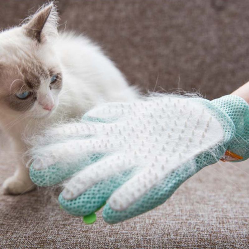 Pet massagem escova luvas anti-risco mordida cão gato remoção do cabelo pegajoso pente mão capa pet limpeza beleza suprimentos