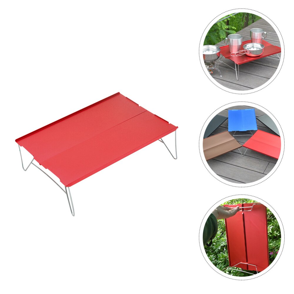 Folding Picnic Table Aluminum Ultralight Dinner Desk Hiking Camping Table: Default Title