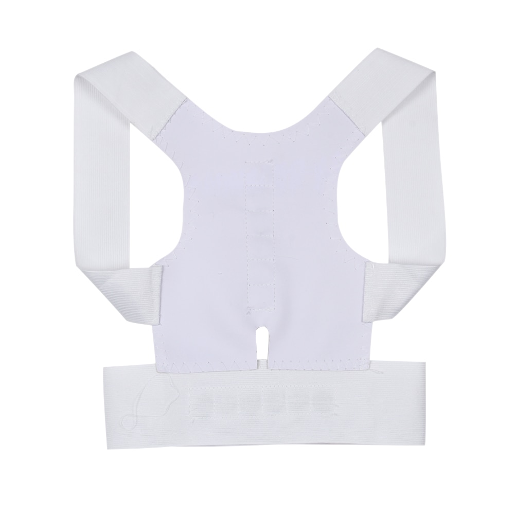Atmungsaktive Magnetische Haltung Zurück Unterstützung Elastische Buckel Haltung Corrector Schulter Zurück Haltung Orthesen Magic Strap: White S