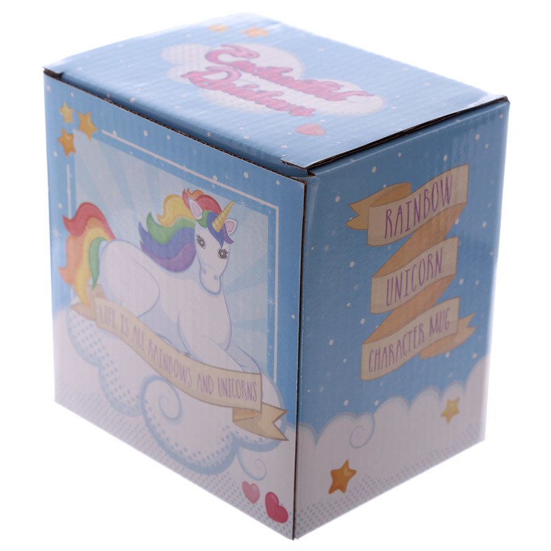 1 pièce je ne crois pas en humains mignon excentrique arc-en-ciel licorne tasse bureau café tasse magique cheval tasse