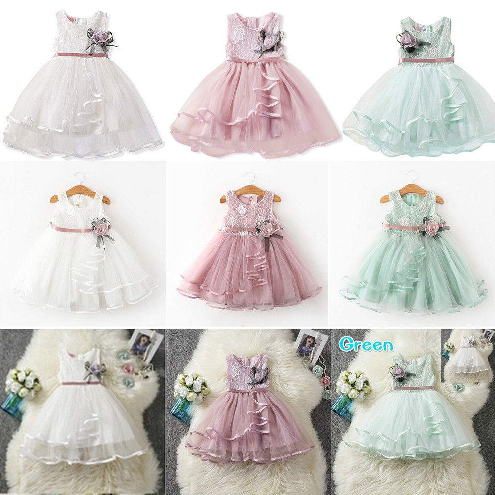 Bloemen prinses formele verjaardagsfeestje jurk baby baby meisjes kleding strik bloemen kant patchwork tutu jurk