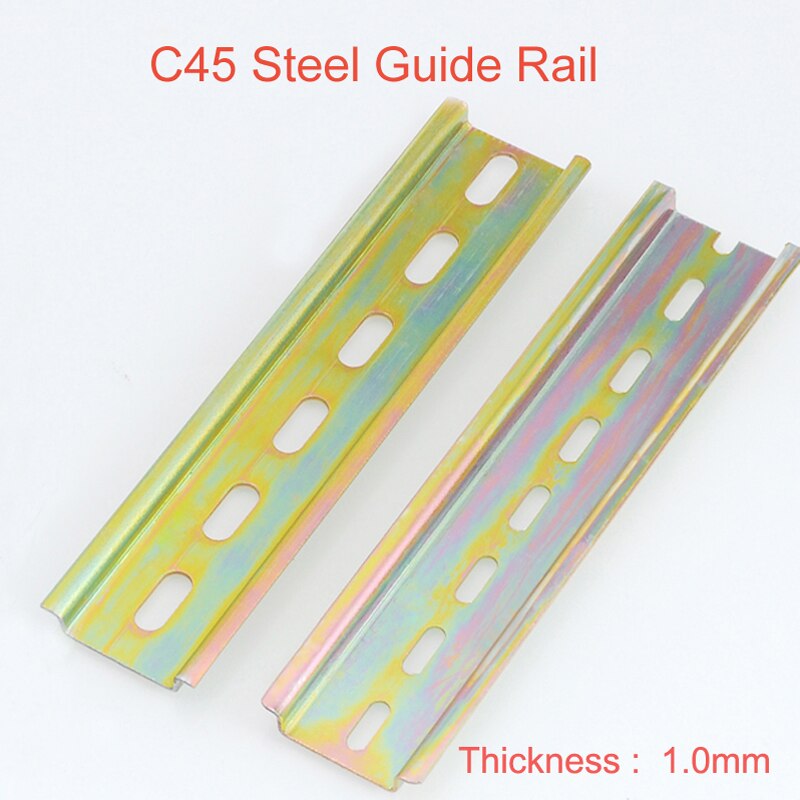 1pcs C45 Steel Guide Din Rail Mounting Clip Installation Track Fixed 35mm Wire Cable Row MCB Fixing Seat L:500mm