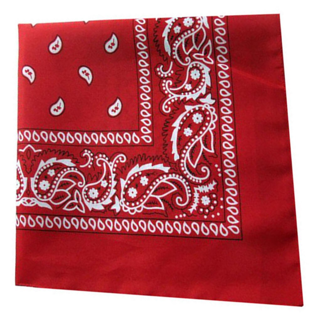 Hip Hop hommes femmes Bandana chapeau de sport Paisley Bandana poignet bandeau Double face foulard foulard chapeaux: Red
