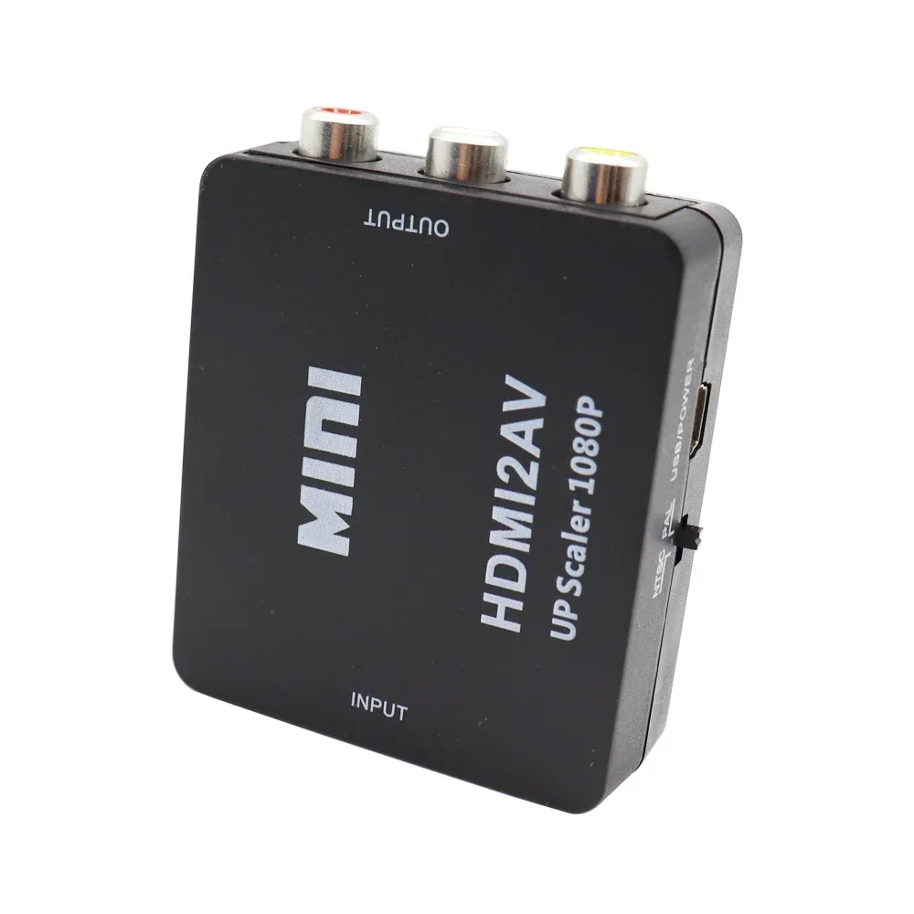 Mini HDMI-kompatibel zu RCA AV/CVBS Verbund Video AV Konverter Adapter HDMI2AV für TV VHS VCR DVD